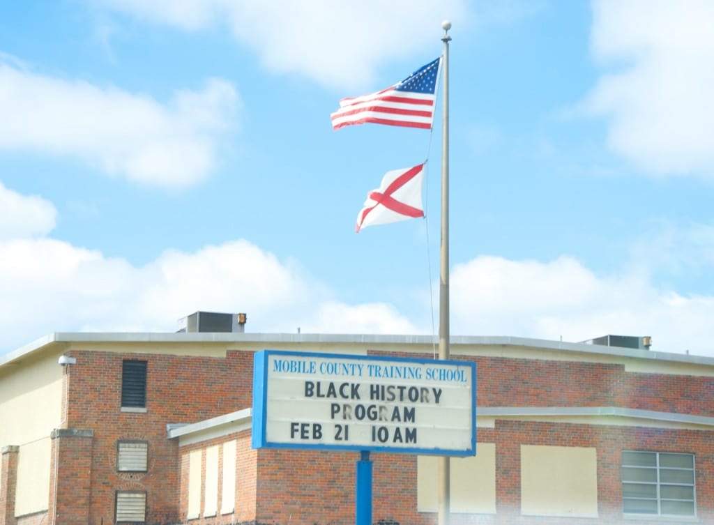 Africatown schoolsign1 1024x753 - Mobile Alabama's Historic Africatown At Risk From Tar Sands Oil Storage Tanks, Pipelines