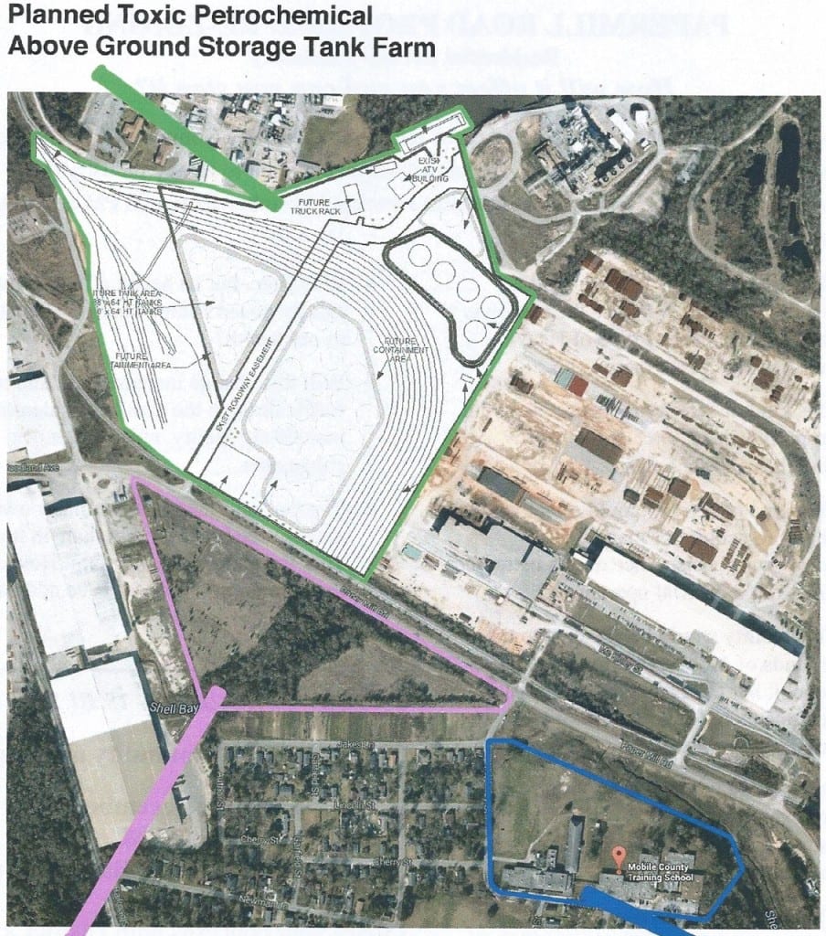 tank farm graphic1 904x1024 - Africatown Residents Oppose Industrial Rezoning for Steel Warehouse