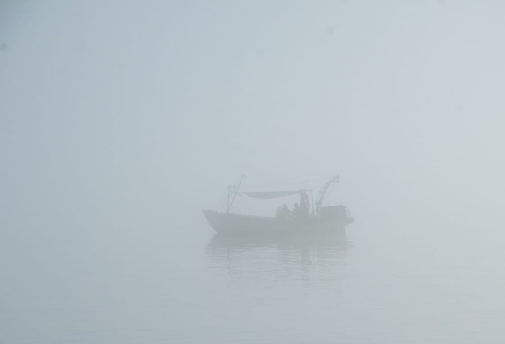 MobileBay fog1b 1024x698 - U.S.S. Alabama Battleship Memorial Park Enshrouded in Fog