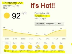 west ehrenberg weather 300x228 - East Coast Versus West Coast: The Best Place to be a Snowbird