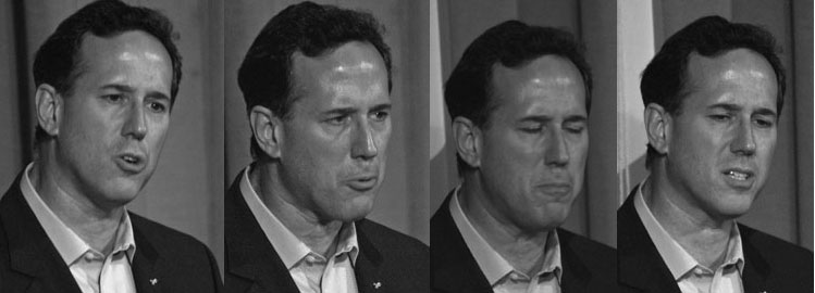 The Conservative Republican Base is Shrinking Santorum Faces1b - The Conservative Republican Base is Shrinking