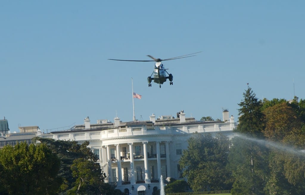 White House9 11 14f 1024x654 - Marine One Drops President at the White House on Fourteenth Anniversary of September 11, 2001