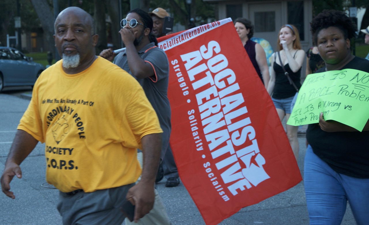 Mobile March71216c - Protesters March and Speak Against Police Terror in Mobile Alabama