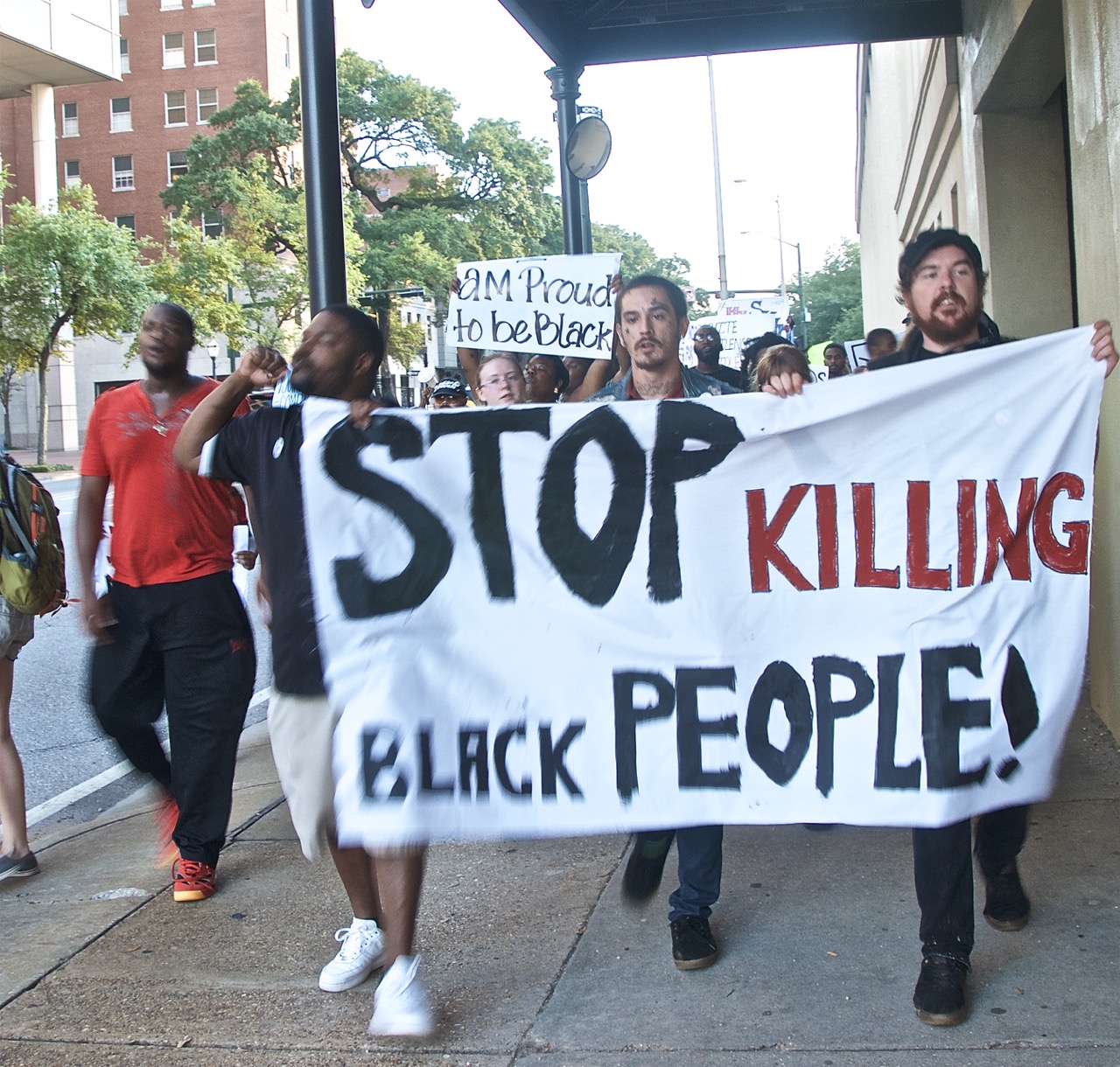 Mobile protest1 - Protesters March and Speak Against Police Terror in Mobile Alabama