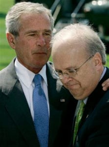 bush rove 223x300 - The Long Forgotten Lost Bush White House E-mail Scandal
