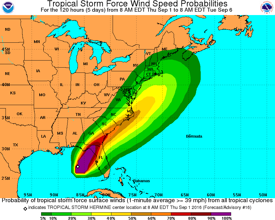 093138 - Tropical Storm Hermine Barrels Toward Florida Coast, Upgraded to Hurricane