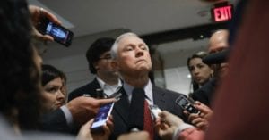 sessoins getty 300x157 - Woman Who Laughed At Jeff Sessions During Senate Hearing Convicted