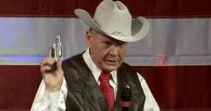 roy moore gun 300x158 - Alabama Democrat Doug Jones Pulls Even With Republican Roy Moore in U.S. Senate Race