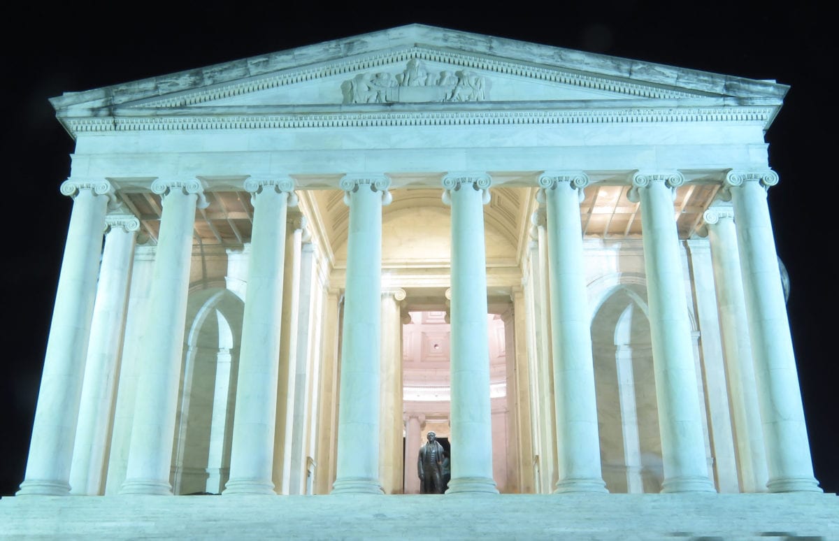 JeffersonMemorial night1a 1200x774 - Explore Washington, D.C. from Greenbelt National Park's Campground