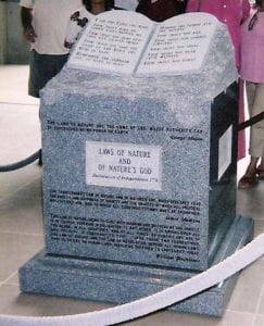 Ten Commandments monument in Alabama 243x300 - The Final Breach of Judge Roy Moore is At Hand