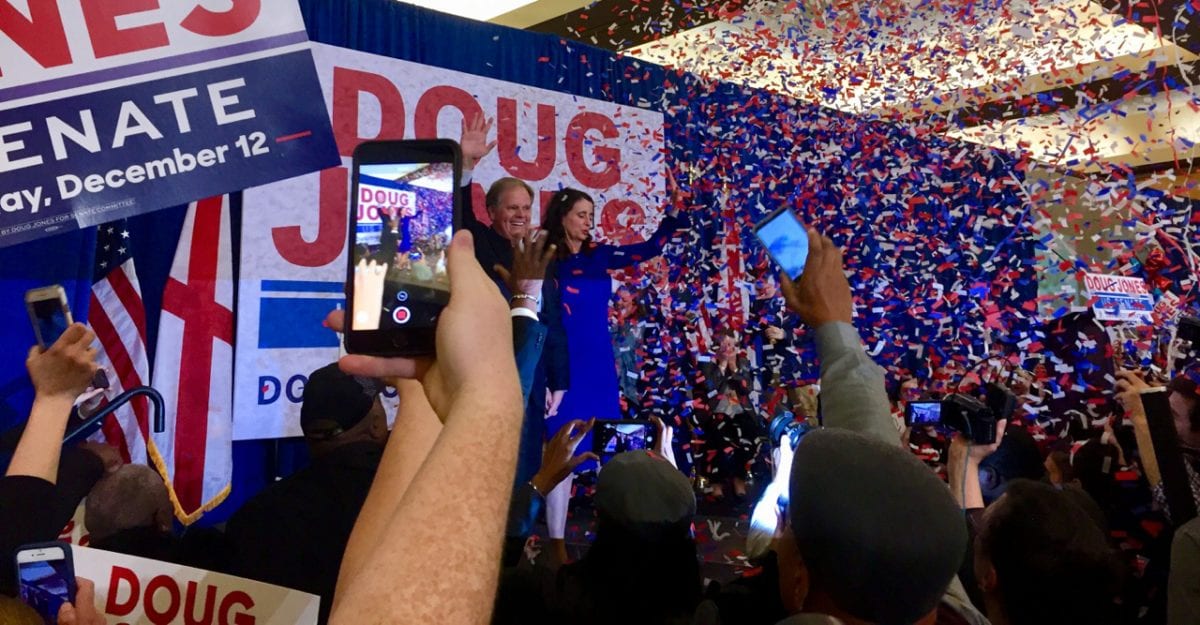 Alabama Senator Doug Jones Holds the Key to Victory in 2020 for Democrats in the United States Senate DougJonesWins2b 1200x625 - Alabama Senator Doug Jones Holds the Key to Victory in 2020 for Democrats in the United States Senate