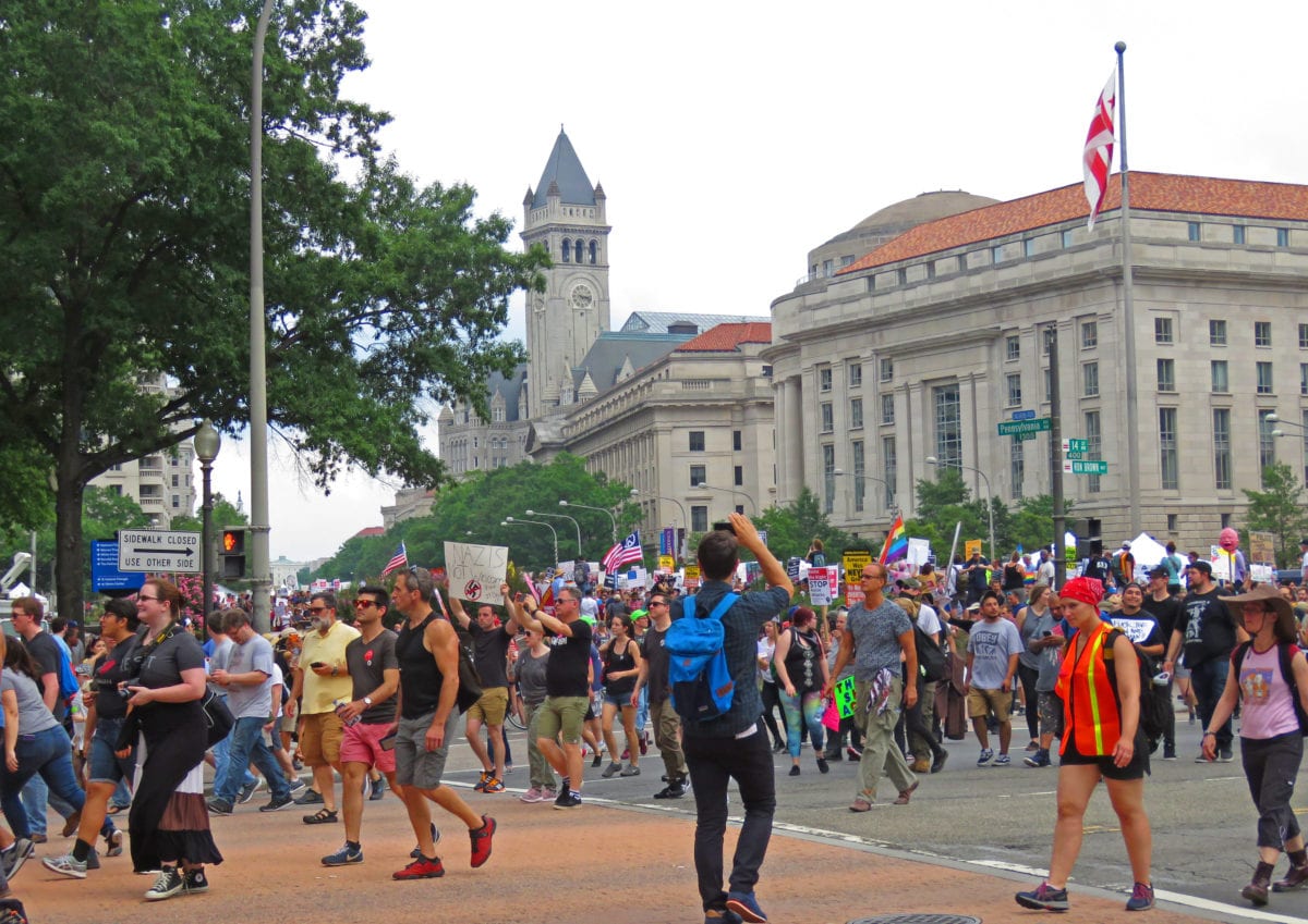 Nazi Rally81218e 1200x849 - Neo-Nazis Vastly Outnumbered by Anti-Racist Protesters in DC Rally and March