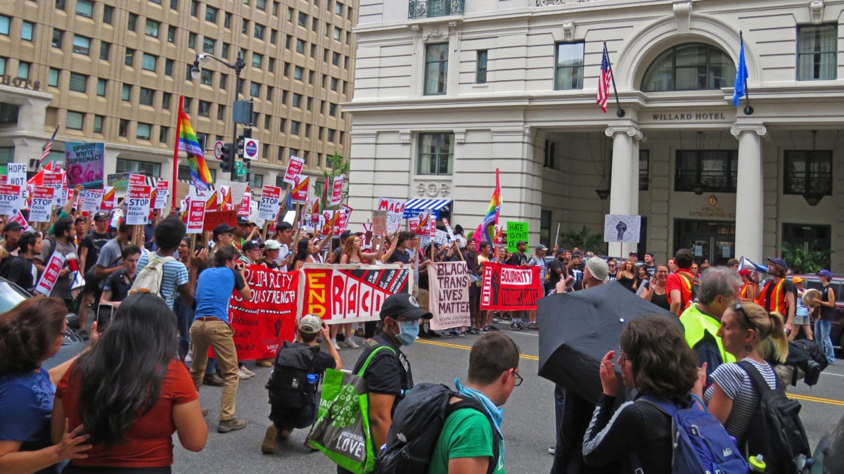 Nazi Rally81218f 1200x674 - Neo-Nazis Vastly Outnumbered by Anti-Racist Protesters in DC Rally and March