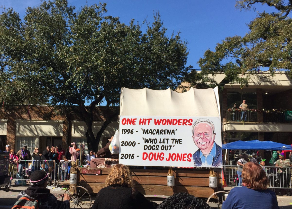 Comic Cowboys2019a 1200x859 - Comic Cowboys Take Satirical Aim at Trump, Alabama Governor Kay Ivey and Other Politicians on Fat Tuesday in 2019 Mardi Gras Parade