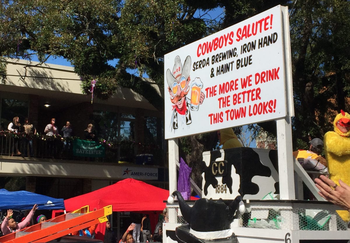 Comic Cowboys2019h 1200x833 - Comic Cowboys Take Satirical Aim at Trump, Alabama Governor Kay Ivey and Other Politicians on Fat Tuesday in 2019 Mardi Gras Parade