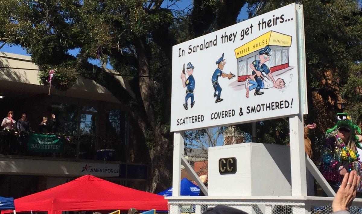 Comic Cowboys2019i 1200x708 - Comic Cowboys Take Satirical Aim at Trump, Alabama Governor Kay Ivey and Other Politicians on Fat Tuesday in 2019 Mardi Gras Parade