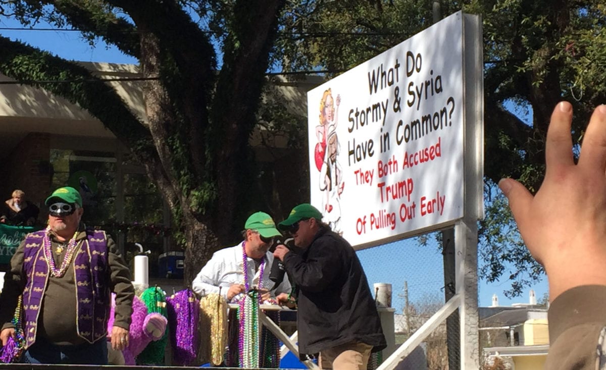 Comic Cowboys2019n 1200x733 - Comic Cowboys Take Satirical Aim at Trump, Alabama Governor Kay Ivey and Other Politicians on Fat Tuesday in 2019 Mardi Gras Parade