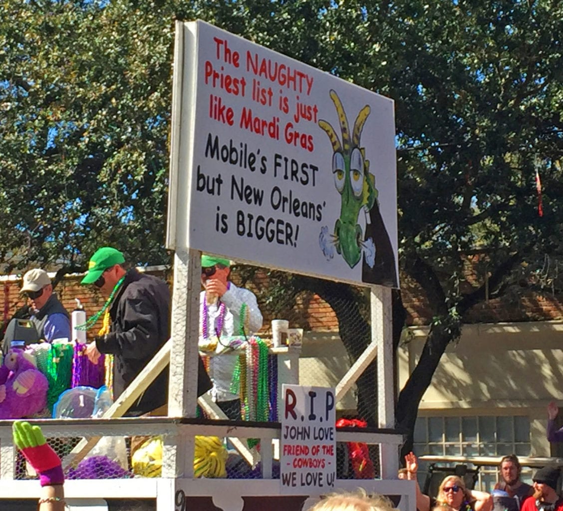 Comic Cowboys2019o 1128x1024 - Comic Cowboys Take Satirical Aim at Trump, Alabama Governor Kay Ivey and Other Politicians on Fat Tuesday in 2019 Mardi Gras Parade