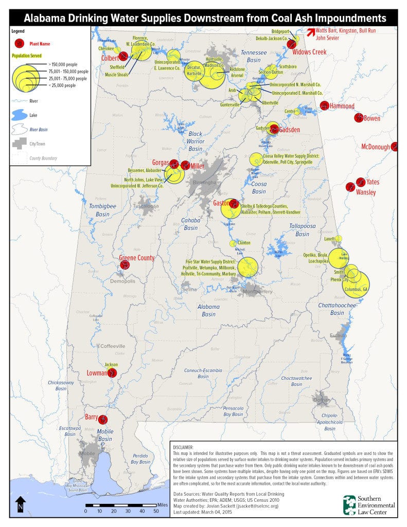 Drinking Water Supplies and CoalAsh AL Map 2015 0304 791x1024 791x1024 - Alabama' Coal Ash Problem Tops Flint Michigan's Contaminated Water Scandal