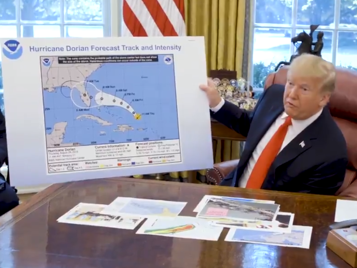 Hurricane Dorian Floods U.S. Coast from Florida to North Carolina trump map 2 - Hurricane Dorian Floods U.S. Coast from Florida to North Carolina