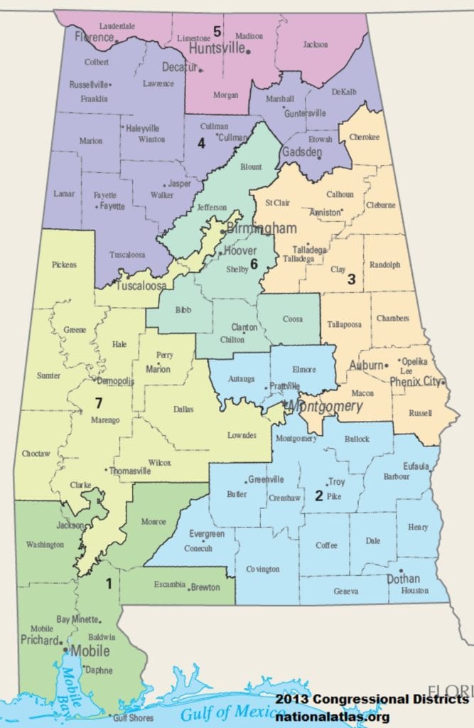 Alabama Congressional Districts 113th Congress.tif 667x1024 - From the Sock Capital of the World to God's Country