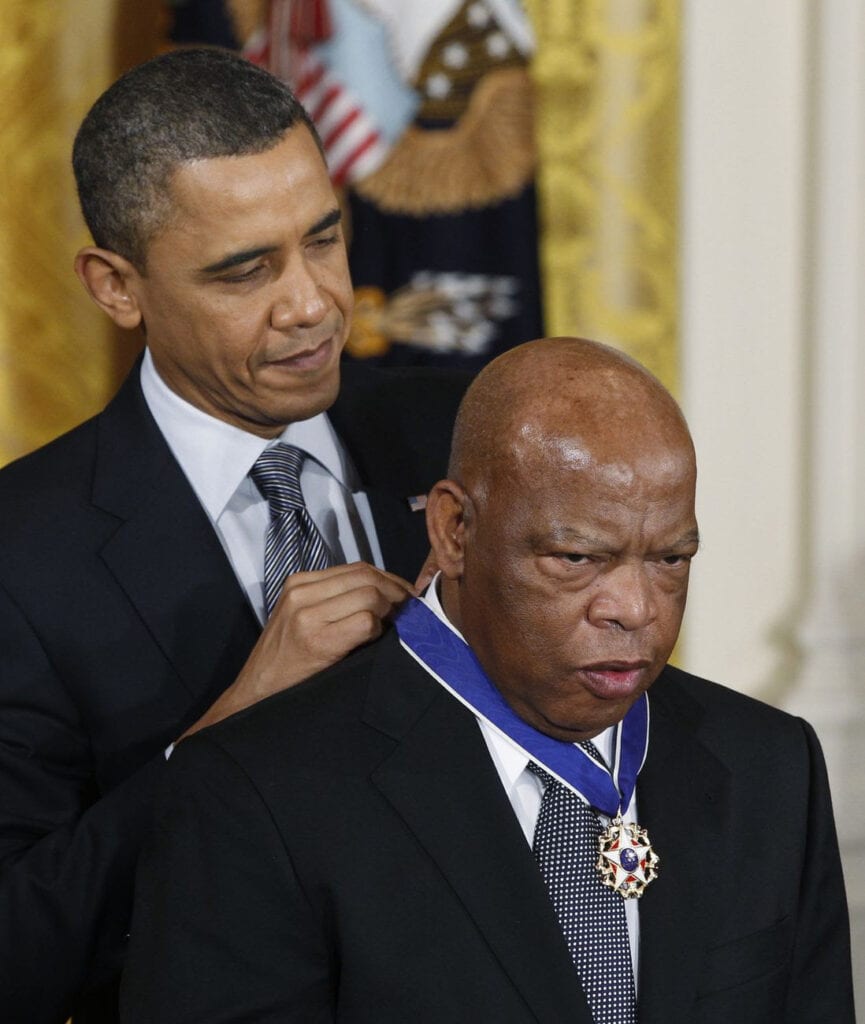 John Lewis MedalofFreedom Obama 865x1024 - Hey Google, Amazon, Facebook: Is There a God?