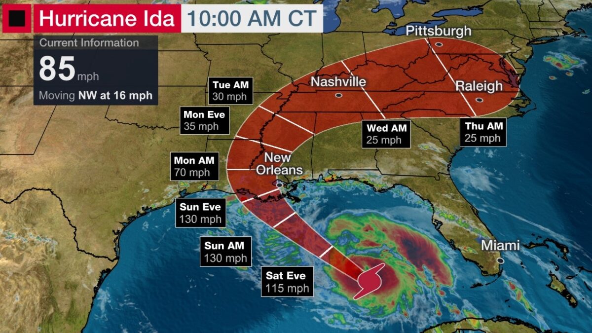 MAX WEB TROP ATL3 storm info 1280x720 1200x675 - Hurricane Ida Expected to Rapidly Intensify Ahead of Landfall in Louisiana