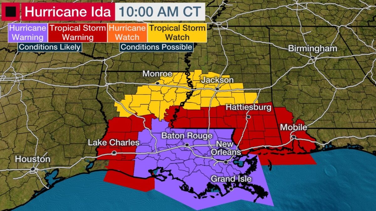 MAX WEB TROP ATL3 ww1 1280x720 1200x675 - Hurricane Ida Expected to Rapidly Intensify Ahead of Landfall in Louisiana