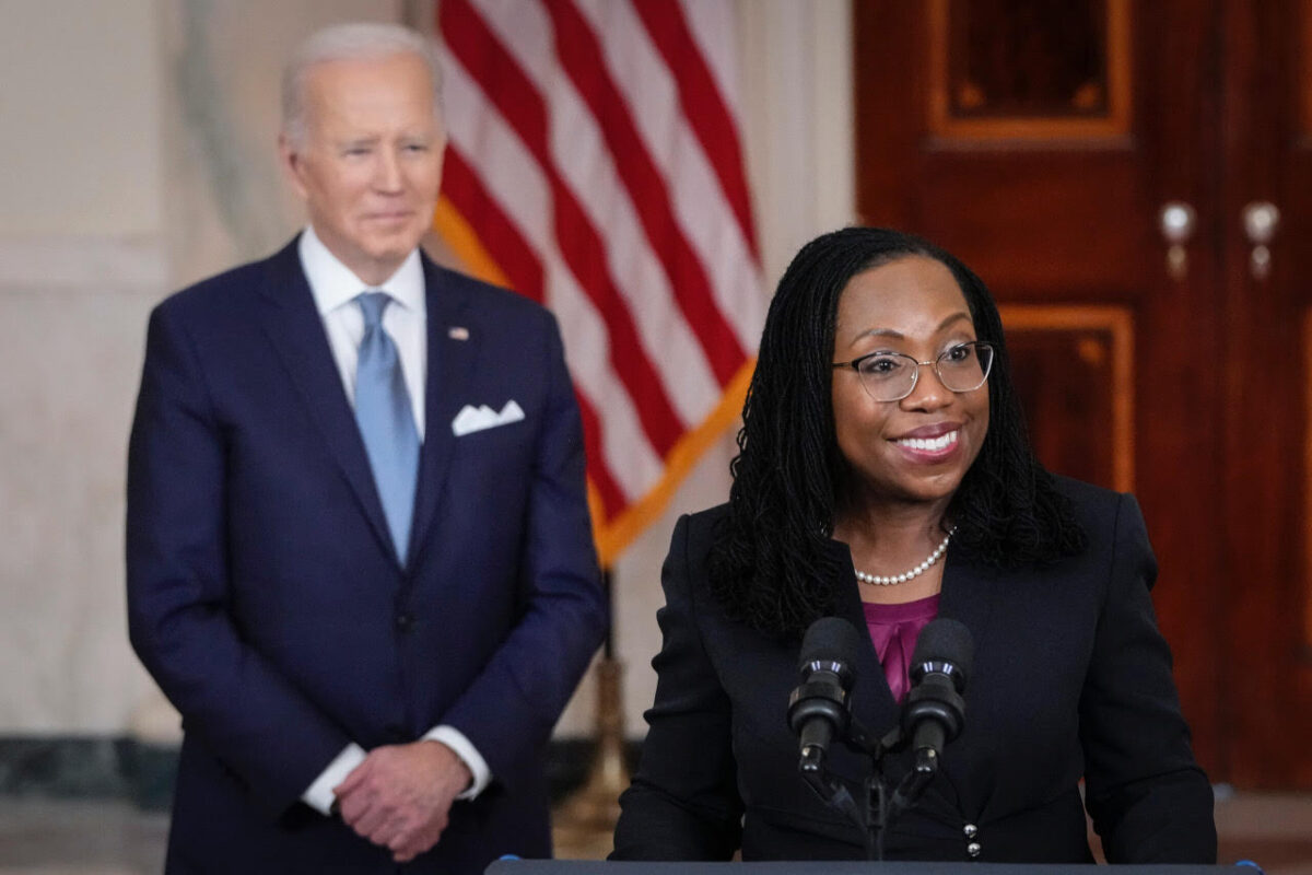 Biden Ketanji Brown Jackson 1200x800 - Voter Enthusiasm for Democrats Surges After Biden Appoints First Black Woman to Supreme Court