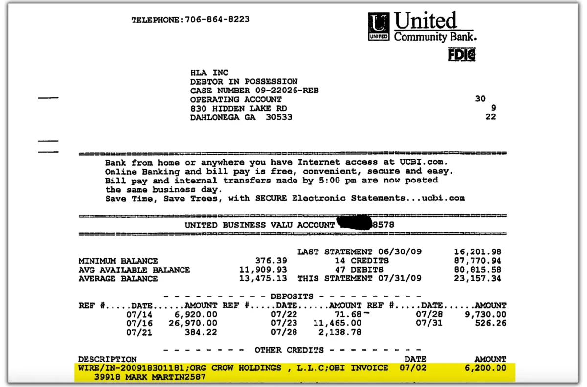 20230503 Thomas Crow Tuition Bank Statement 1200x791 - Clarence Thomas Had a Child in Private School: Harlan Crow Paid the Tuition