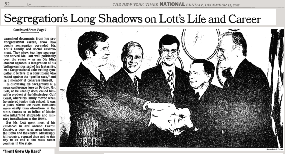 Trent Lott NYT1a 1200x650 - Part 4: On Unfulfilled Hopes, Shattered Dreams and the Big Easy