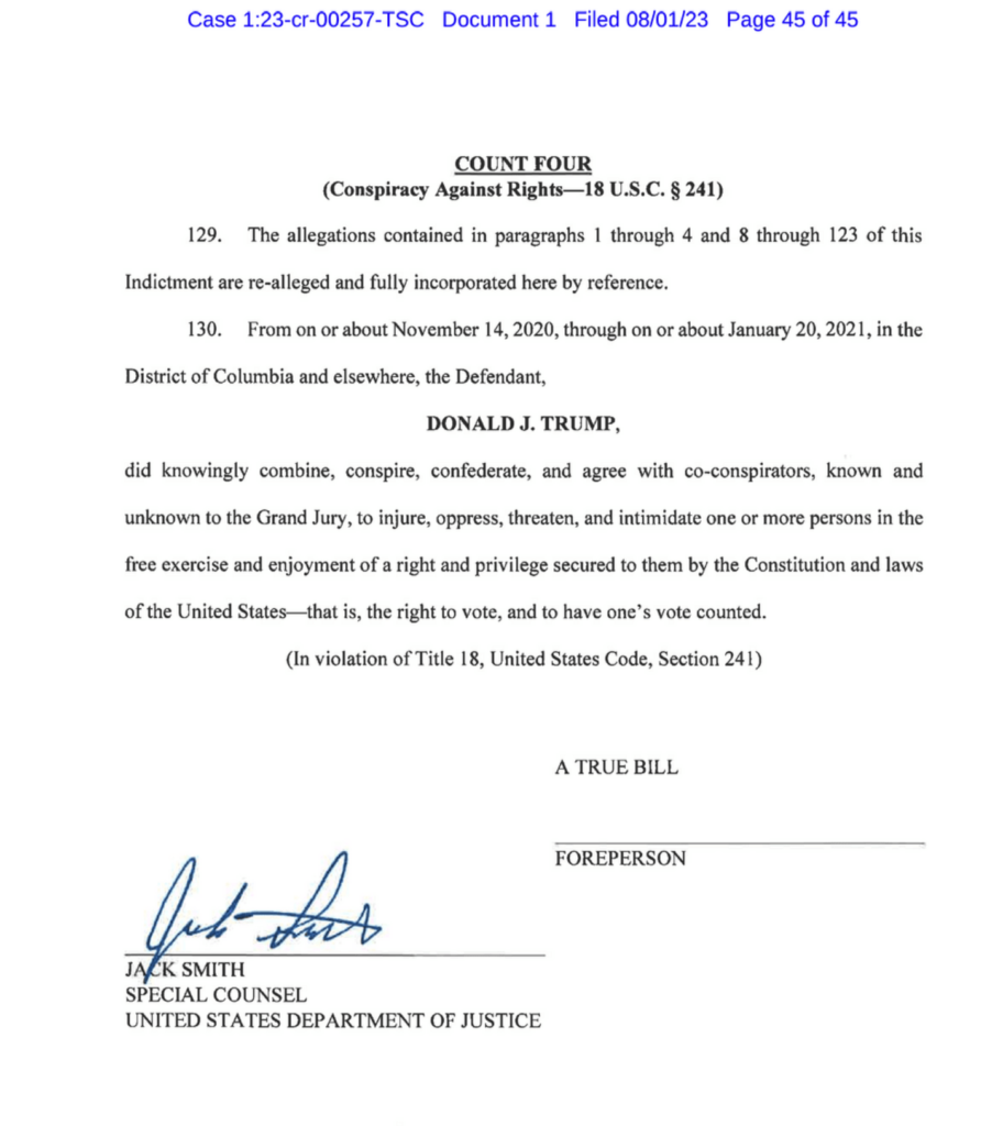 count four 912x1024 - Trump Indicted for Trying to Overturn the 2020 Election