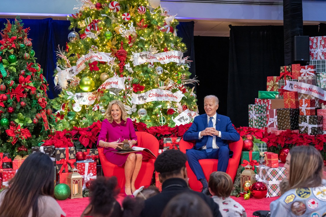 A Christmas Column in a World Torn Asunder: Baby Jesus Under the Rubble in Gaza Jill Joe Biden Christmas2023 - A Christmas Column in a World Torn Asunder: Baby Jesus Under the Rubble in Gaza