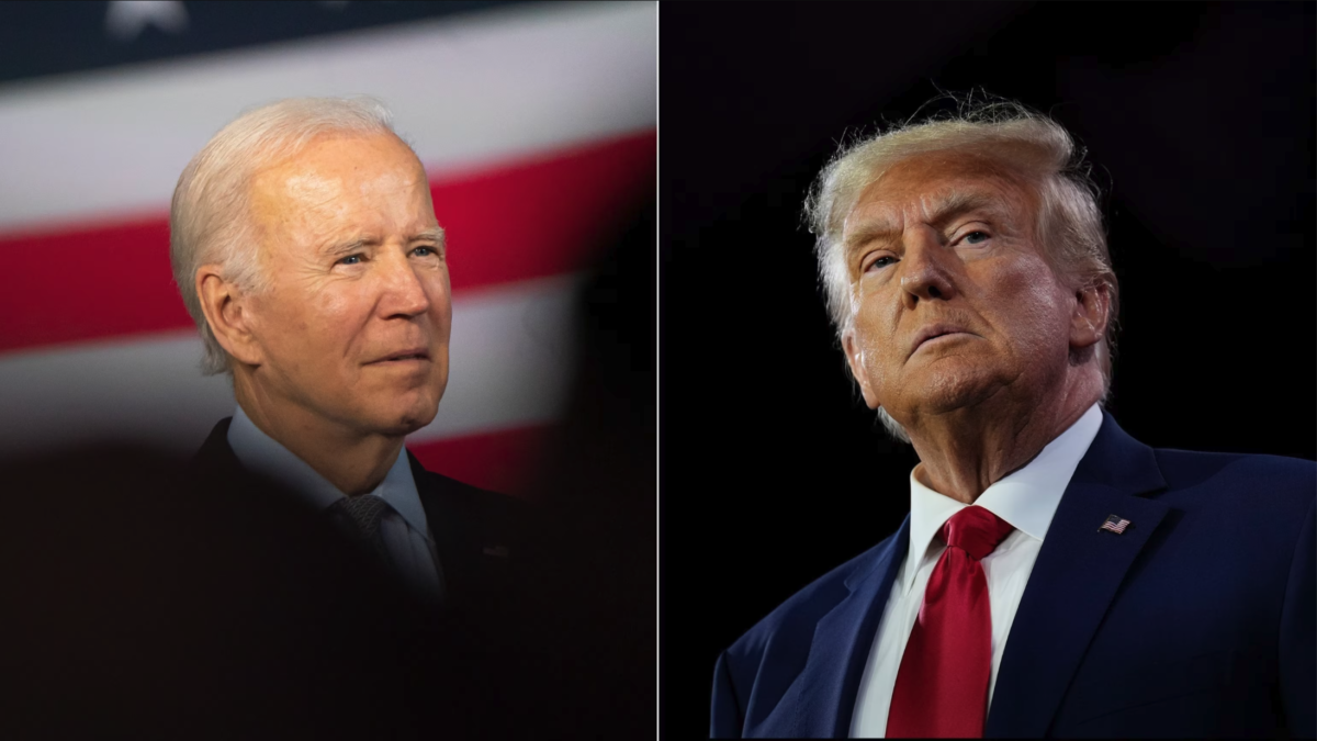 Biden v Trump2024 1200x675 - Trump Leads Biden by Five Percent in New NBC Poll