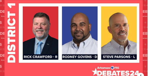 Arkansas PBS Debate Features Challengers to Incumbent Republican Rick Crawford PBSArkansas debate2024a - Arkansas PBS Debate Features Challengers to Incumbent Republican Rick Crawford