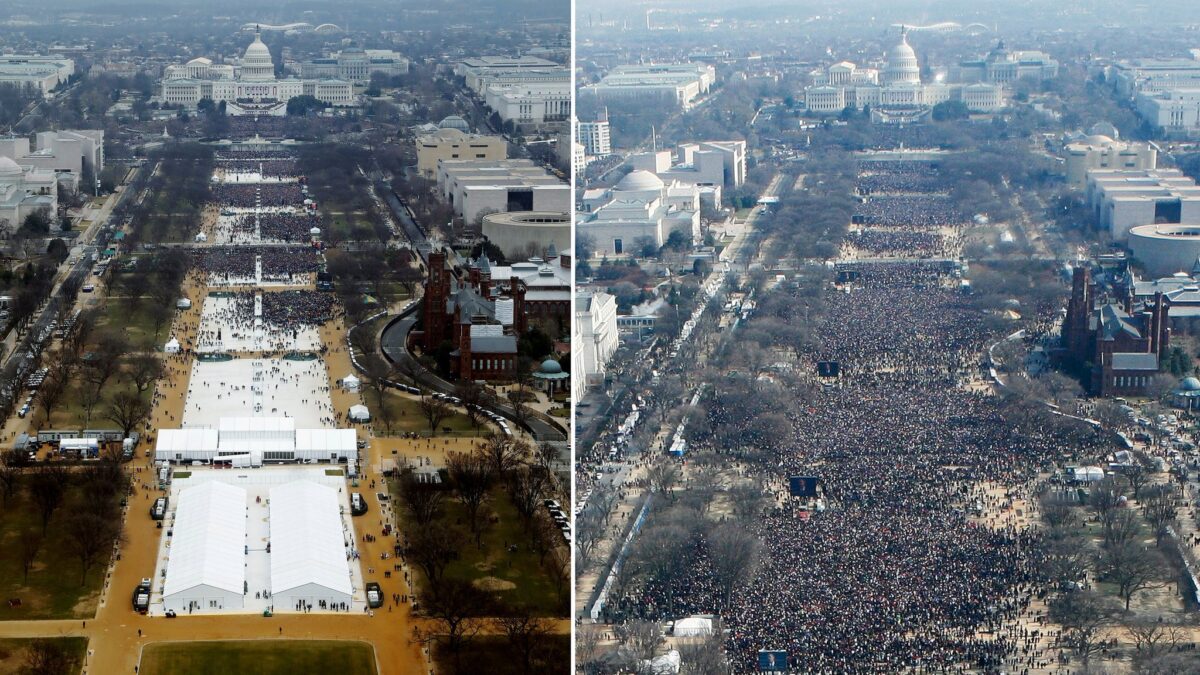 Trump Threatens to Cut $1 Billion From National Park Service Budget NPS Trump Obama inauguration 1200x675 - Trump Threatens to Cut $1 Billion From National Park Service Budget