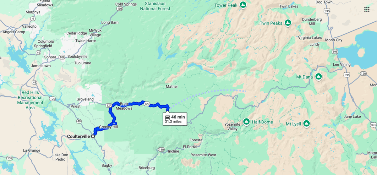 Coulterville Yosemite1a 1200x557 - Across Utah and Nevada to Coulterville, California