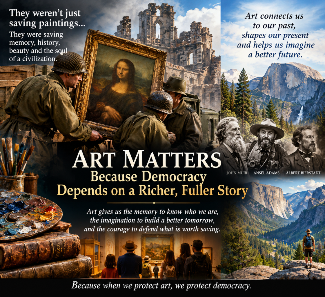 Why Art Matters: In Defense of Human Culture, Civilization, Democracy and Remembering The Monuments Men in World War II As We Face A Similar Crisis Today ArtMatters 1121x1024 - Why Art Matters: In Defense of Human Culture, Civilization, Democracy and Remembering The Monuments Men in World War II As We Face A Similar Crisis Today